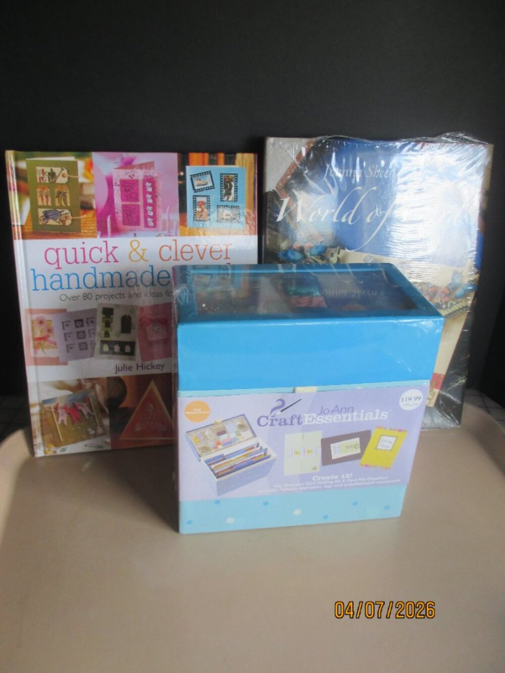 JOANN CRAFT ESSENTIALS/CARD MAKING KIT/CARD FILE ORGANIZER/2 BOOKS/NEW